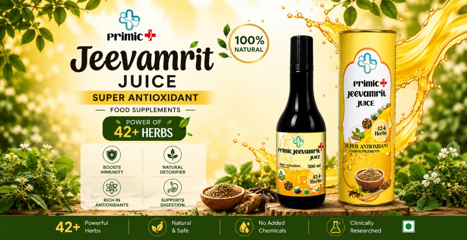 Primic Jeevamrit Juice bottle — front view