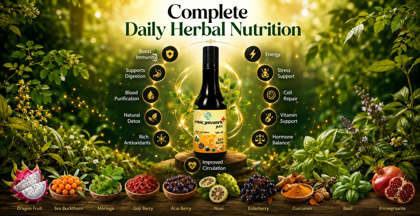 Primic Jeevamrit Juice bottle — immunity focus
