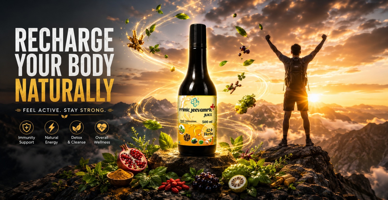 Primic Jeevamrit Juice bottle — label detail